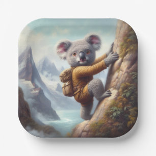 Koala Mountain Climbing Paper Plates