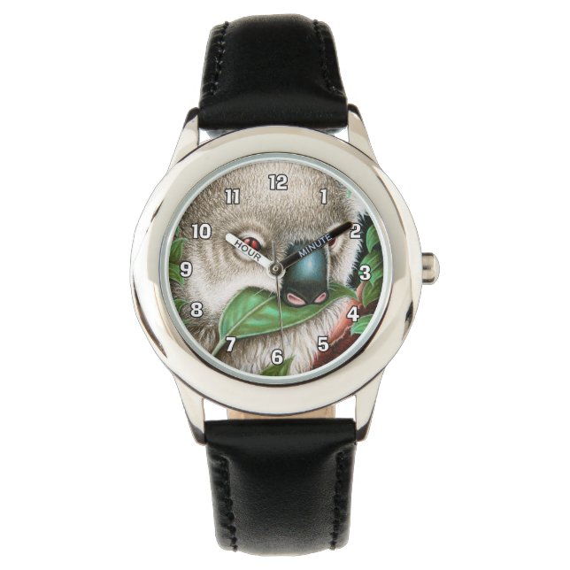 Koala Munching a Leaf Kids Watch (Front)