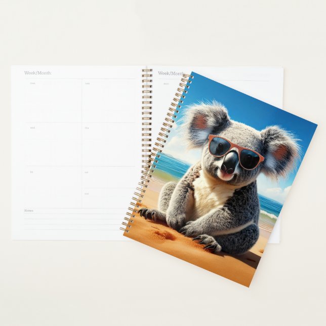 Koala on a sandy beach  planner (Display)