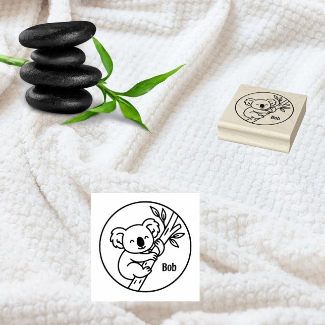 Koala on Branch Custom Name Stamp  (Creator Uploaded)