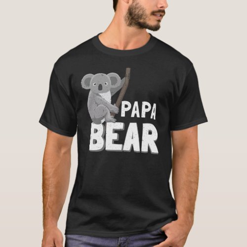 Koala Papa Bear Tshirt Vegan Fathers Day Gift