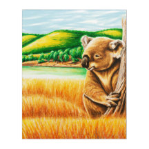 Koala Paradise: A Glimpse of Gold - blue sky