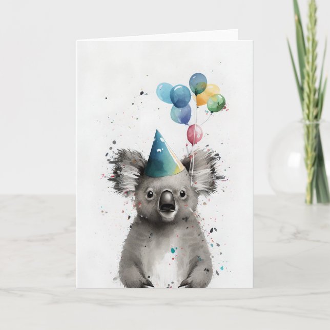 Koala Party Greeting Card (Front)
