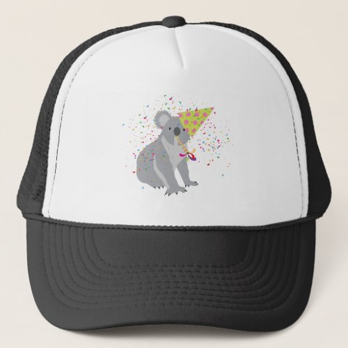 Koala Partying _ Animals Having a Party Trucker Hat