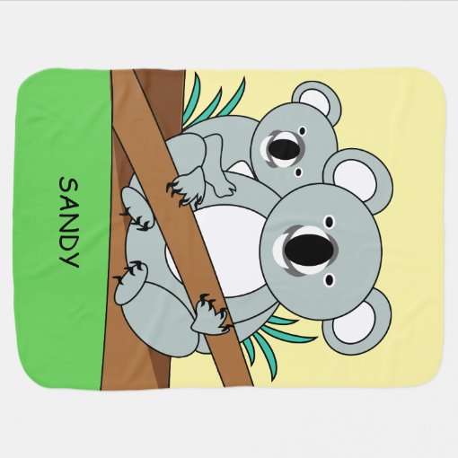 Koala Personalized Baby Blankets Zazzle