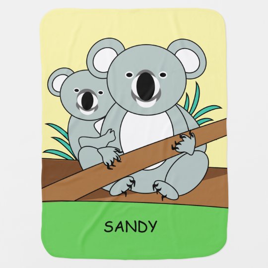 Koala Personalized Baby Blankets