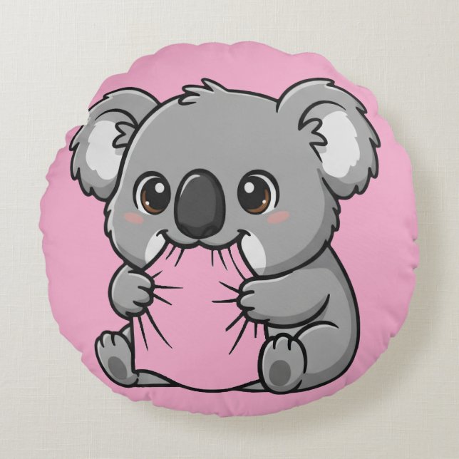 Koala pilow design round pillow (Front)