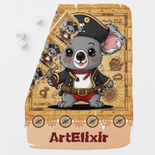 Koala Pirate Print Baby Blanket