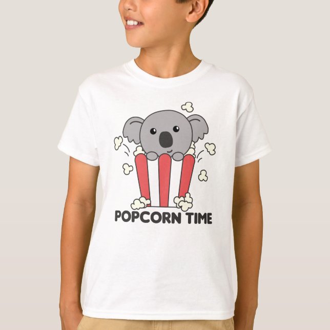 Koala Popcorn Time Sweet Animals Popcorn Bag T-Shirt (Front)
