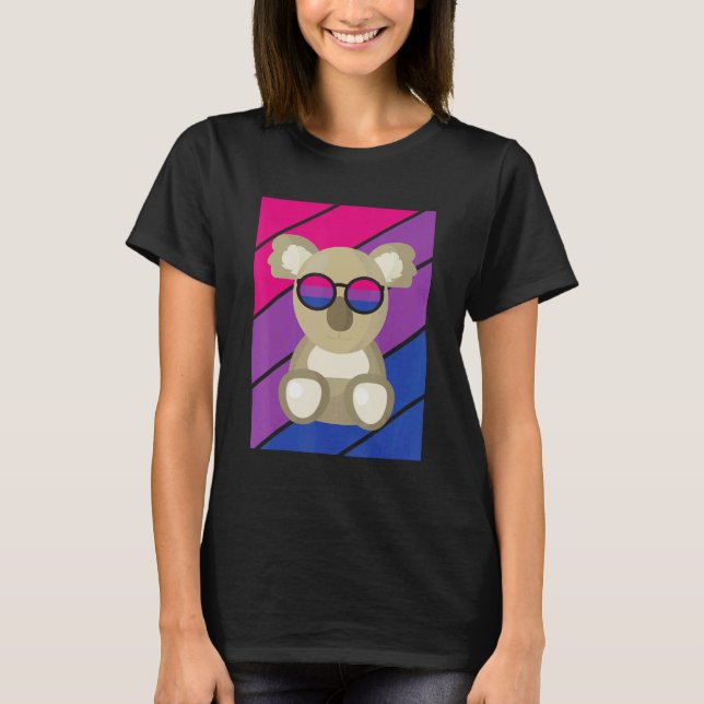 koala Pride Bisexual Flag LGBTQ Proud Ally Pride S T-Shirt (Front)