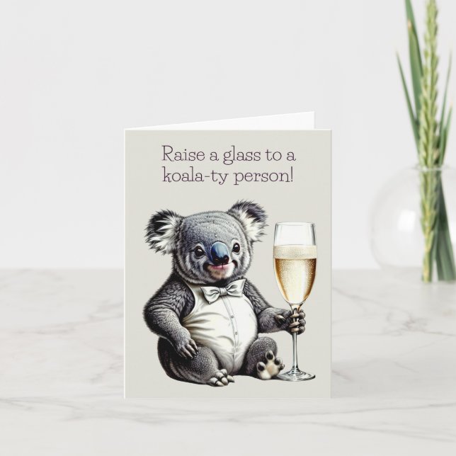 Koala Pun Greeting Card (Front)