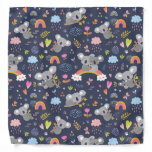 Koala Rainbow Love Pattern Bandana