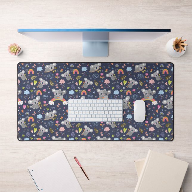 Koala Rainbow Love Pattern Desk Mat (Office 1)
