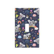 Koala Rainbow Love Pattern Light Switch Cover