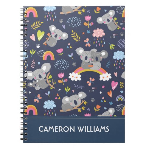 Koala Rainbow Love Pattern Notebook