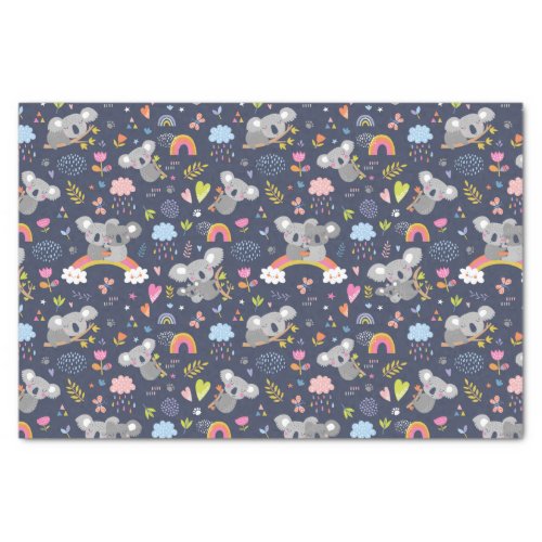 Koala Rainbow Love Pattern Tissue Paper