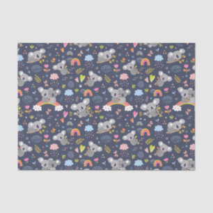 Koala Rainbow Love Pattern Tissue Paper