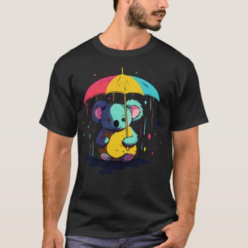 Koala Rainy Day With Umbrella T_Shirt
