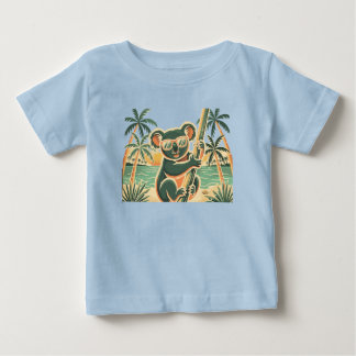 Koala Relaxing on the Beach – Tropical Summer Vibe Baby T-Shirt