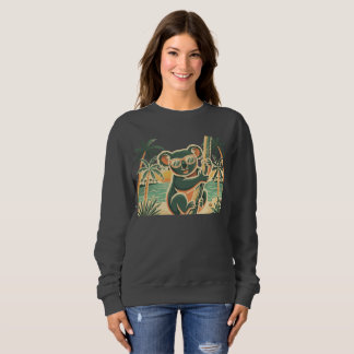 Koala Relaxing on the Beach – Tropical Summer Vibe Sweatshirt