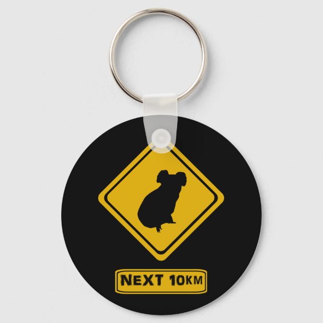 koala road sign keychain (Front)