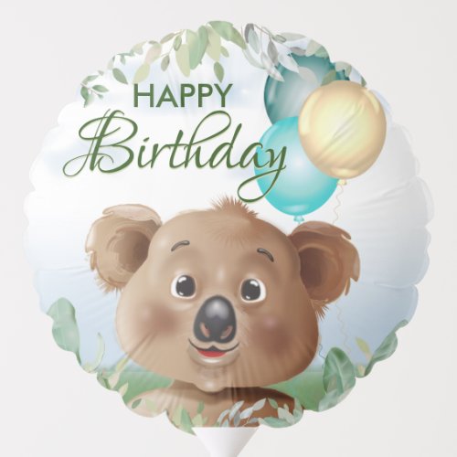 Koala Safari Jungle Kids Birthday Balloon