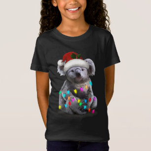 Koala Sitting With Christmas Lights Xmas Season T-Shirt