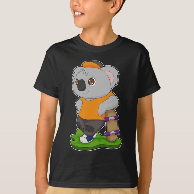 Koala Skater Skateboard Sports T-Shirt (Front)
