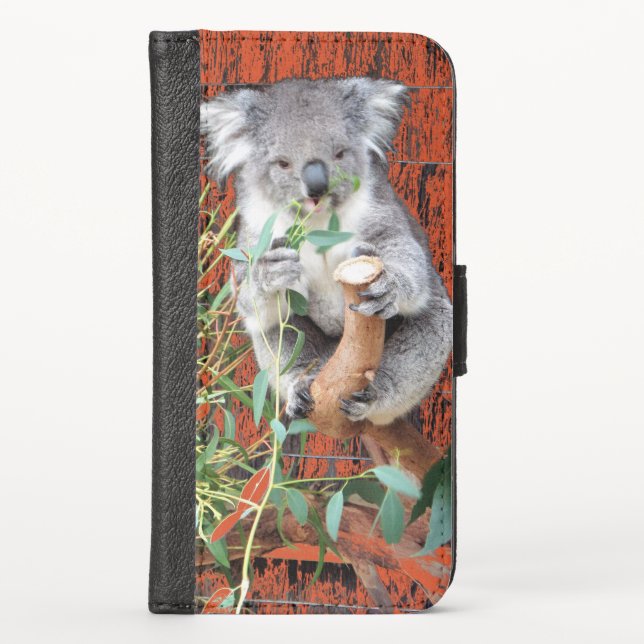 Koala Snack Time iPhone Wallet Case (Front)