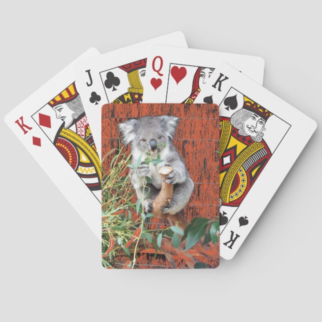 Koala Snack Time Poker Cards (Back)