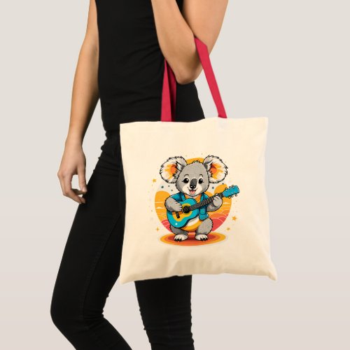 Koala Strumming a Guitar Tote Bag