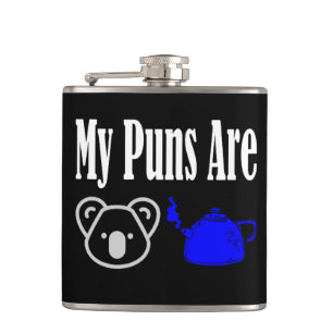 Koala Tea Puns Funny Flask
