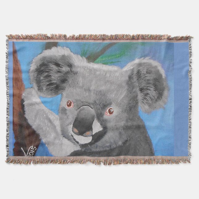 Koala throw throw blanket (Front)