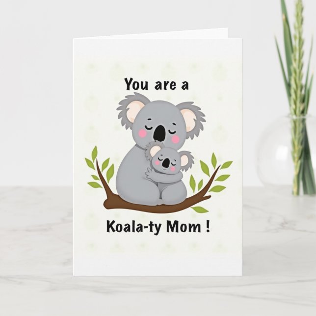 Koala Ty Mom Illustration Card (Front)