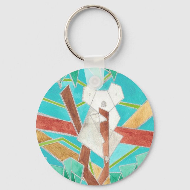 Koala Watercolor Art Keychain (Front)