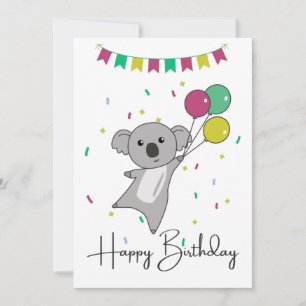 Koala Wishes Happy Birthday To You Koalas Invitati Invitation