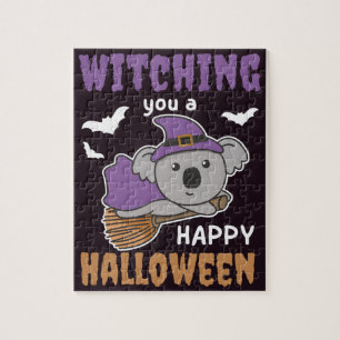Koala Witch Witching You A Happy Halloween Jigsaw Puzzle
