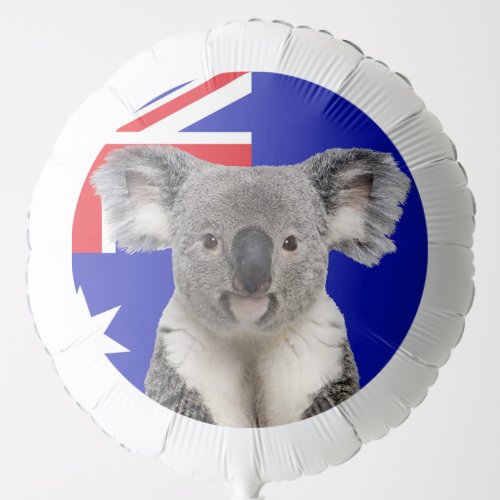 Koala with Australian flag Background Balloon