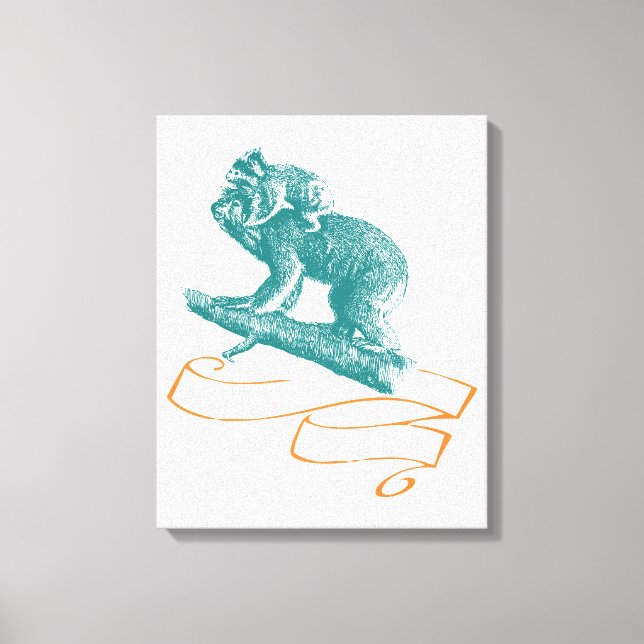 Koala With Baby Canvas Print (Front)
