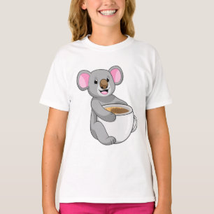 Koala with Coffee Cup T-Shirt