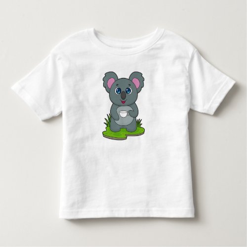Koala with Coffee cup Toddler T_shirt