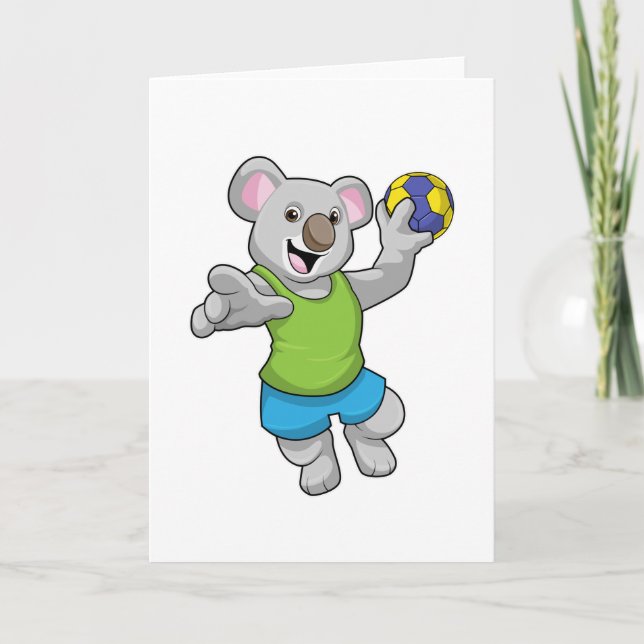 Koala with Handball Sports Card (Front)