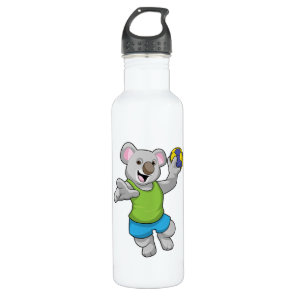 Koala with Handball Sports Stainless Steel Water Bottle