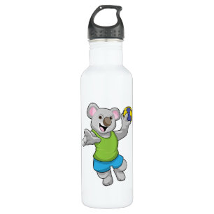 Koala with Handball Sports Stainless Steel Water Bottle