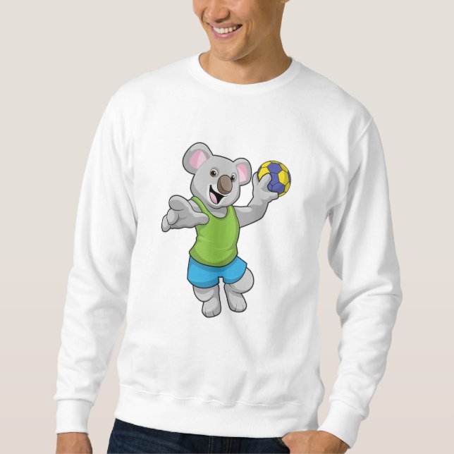 Koala with Handball Sports Sweatshirt (Front)