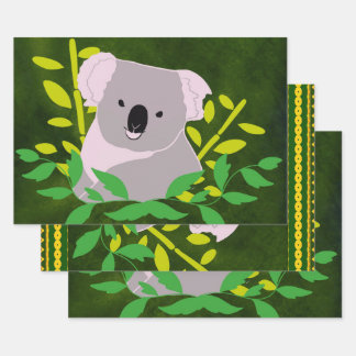 koala wrapping paper sheets