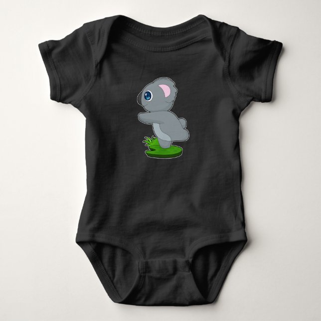 Koala Yoga Fitness Gymnastics Baby Bodysuit (Front)