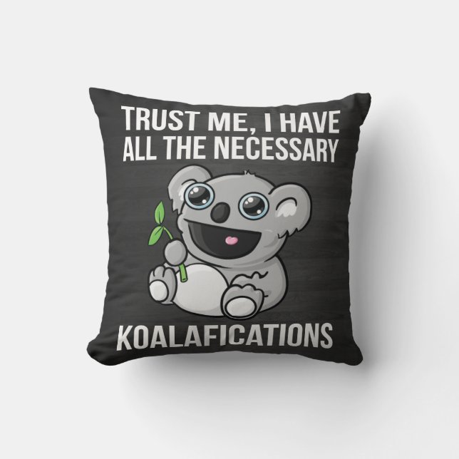 KOALAFICATIONS THROW PILLOW (Front)