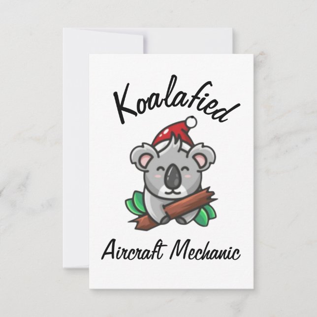 Koalafied Aircraft Mechanic Card (Front)