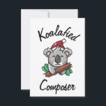 Koalafied Composer Card<br><div class="desc">Funny and awesome birthday gift for mothers day,  fathers day,  christmas,  for mom,  dad,  lover,  husband and wife</div>